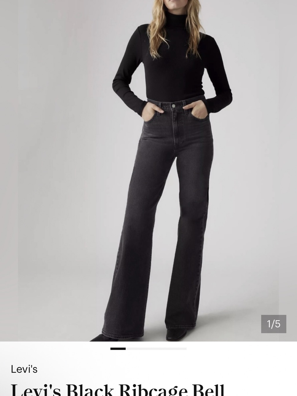 Levi's Black High-Rise Flare Jeans